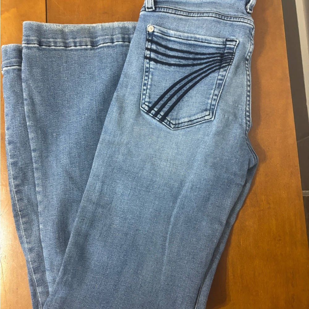 7 For All Mankind Blue Boyfriend Jeans
